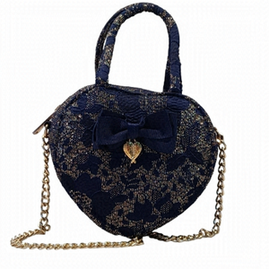 MINI heart shaped fabric hand bag